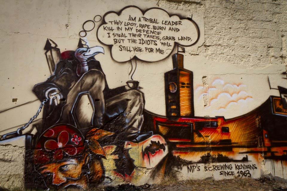 INCREDIBLE graffiti put up in #Nairobi